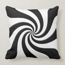 Black and White Swirl American MoJo Pillows