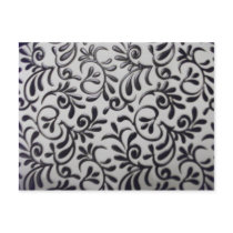 Black and White Swirl Damask Desgin Postcard