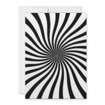 Black and white swirl invitation