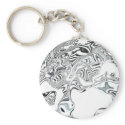 Black and White Swirl keychains