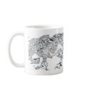 Black and White Swirl mugs