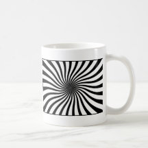 Black and white swirl mug