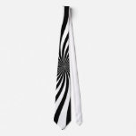 Black and white swirl tie
