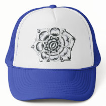 Black and White Symmetry Mesh Hats