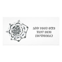 Black and White Symmetry Personalized Photo Card