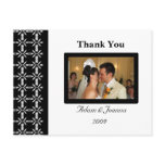 Black and White Thank You Card