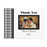 Black and White Thank You Card