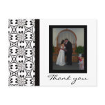 Black and White Thank You Postcards