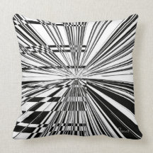 black and white throw pillow