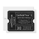Black and White Ticket Invitation, Digital Style