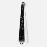 Black and white tie