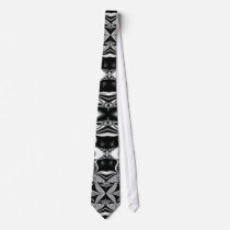 black and white custom tie
