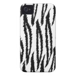 Black and White Tiger Print. Tiger Pattern. iPhone 4 Case-Mate Cases