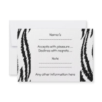 Black and White Tiger Print. Tiger Pattern. Personalized Invitation