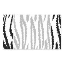 Black and White Tiger Print. Tiger Pattern. Rectangle Stickers