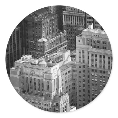 Black and White Tops of NYC Buildings Sticker by NYThroughTheLens