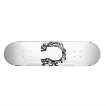 Black and white Tribal head Skateboard