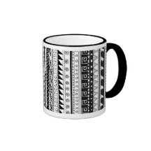 Black and white Tribal pattern Mug