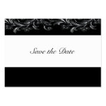 Black and White Tropical Vines Save The Date Cards