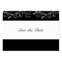 Black and White Tropical Vines Save The Date Cards
