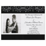 Black And White Tropical Vines Wedding Programs flyers