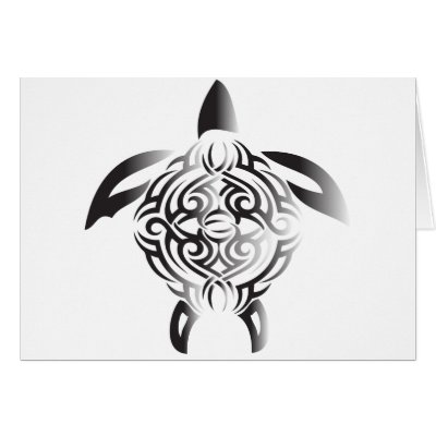 black-and-white-turtle greeting cards by Deepsy