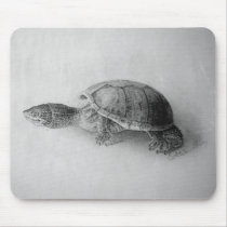 Black and White Turtle Mousepads