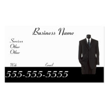 black and white tuxedo card business card template