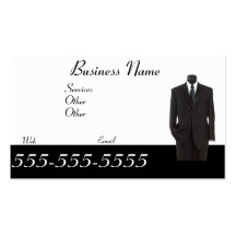 black and white tuxedo card business card template