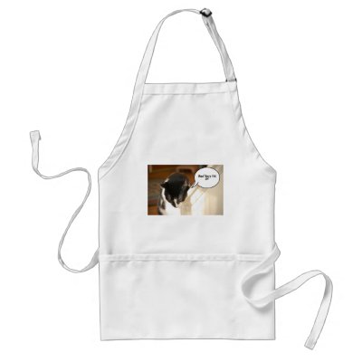 black and white tuxedo Cat Apron by Incatneato