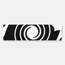 Black and White Twist. Bumper Stickers