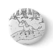 Black and white Unicorn galloping