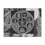 Black and White Version - Reiki n Karuna Post Card
