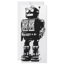 Black and White Vintage Robot