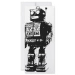 Black and White Vintage Robot rack cards