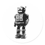Black and White Vintage Robot