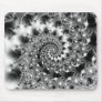 Black and White Vortex Mouse Mat