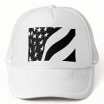 Black and White Waving Stars and Stripes