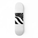 Black and White Waving Stars and Stripes skateboards