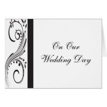 Black and White Wedding Day Card