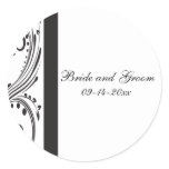 Black and White Wedding Envelope Seal stickers