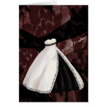 Black and White Wedding Gown Cards
