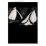 Black and White Wedding Gown Greeting Card