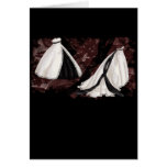 Black and White Wedding Gown Greeting Card