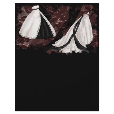 Black and White Wedding Gown Flyer Design by thedustyphoenix