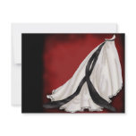 Black and White Wedding Gown Announcements