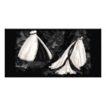 Black and White Wedding Gown photo cards