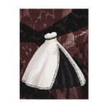 Black and White Wedding Gown Post Cards