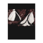 Black and White Wedding Gown Postcard