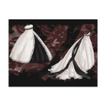 Black and White Wedding Gown Post Card
